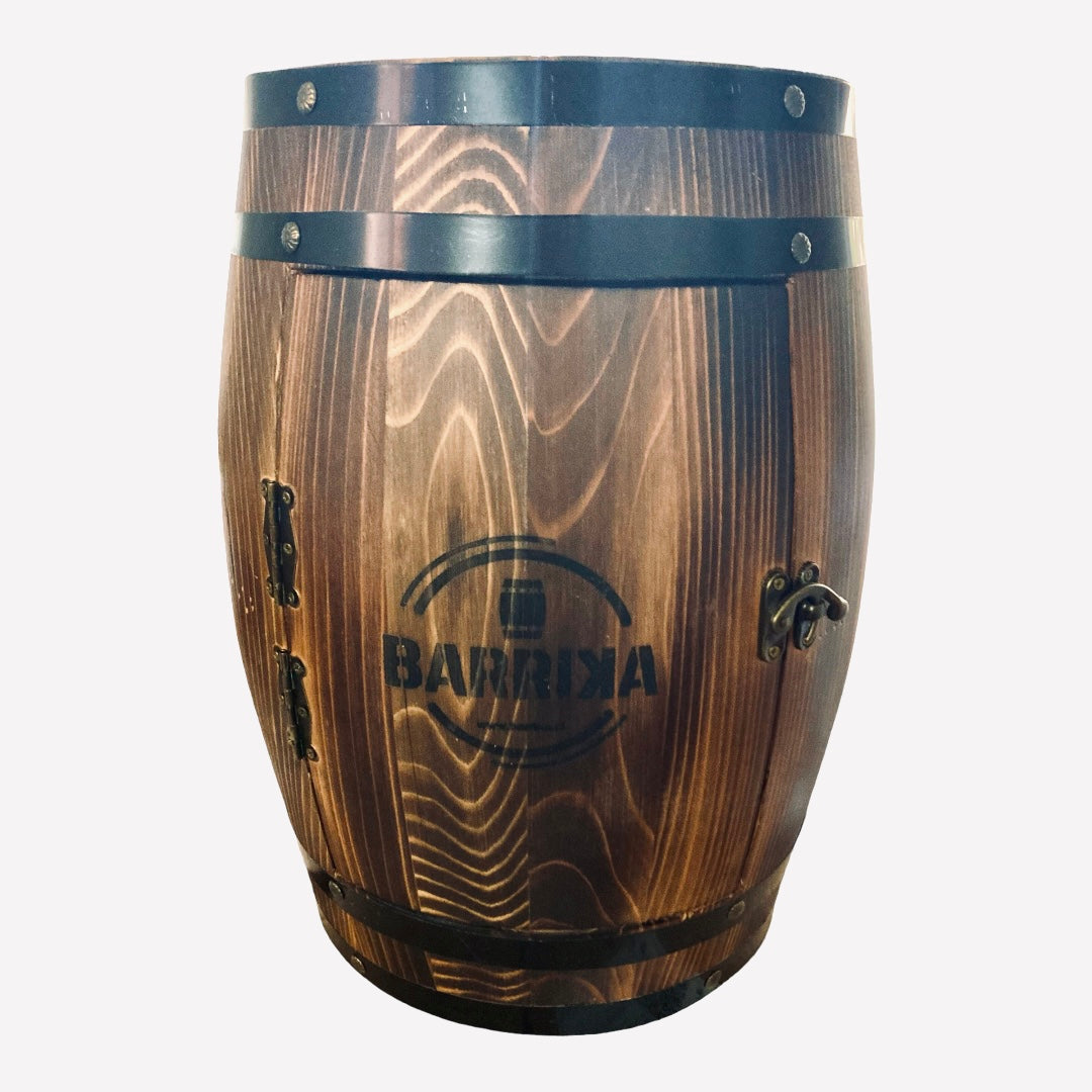 Barril de madera de cedro 40 cm con puerta