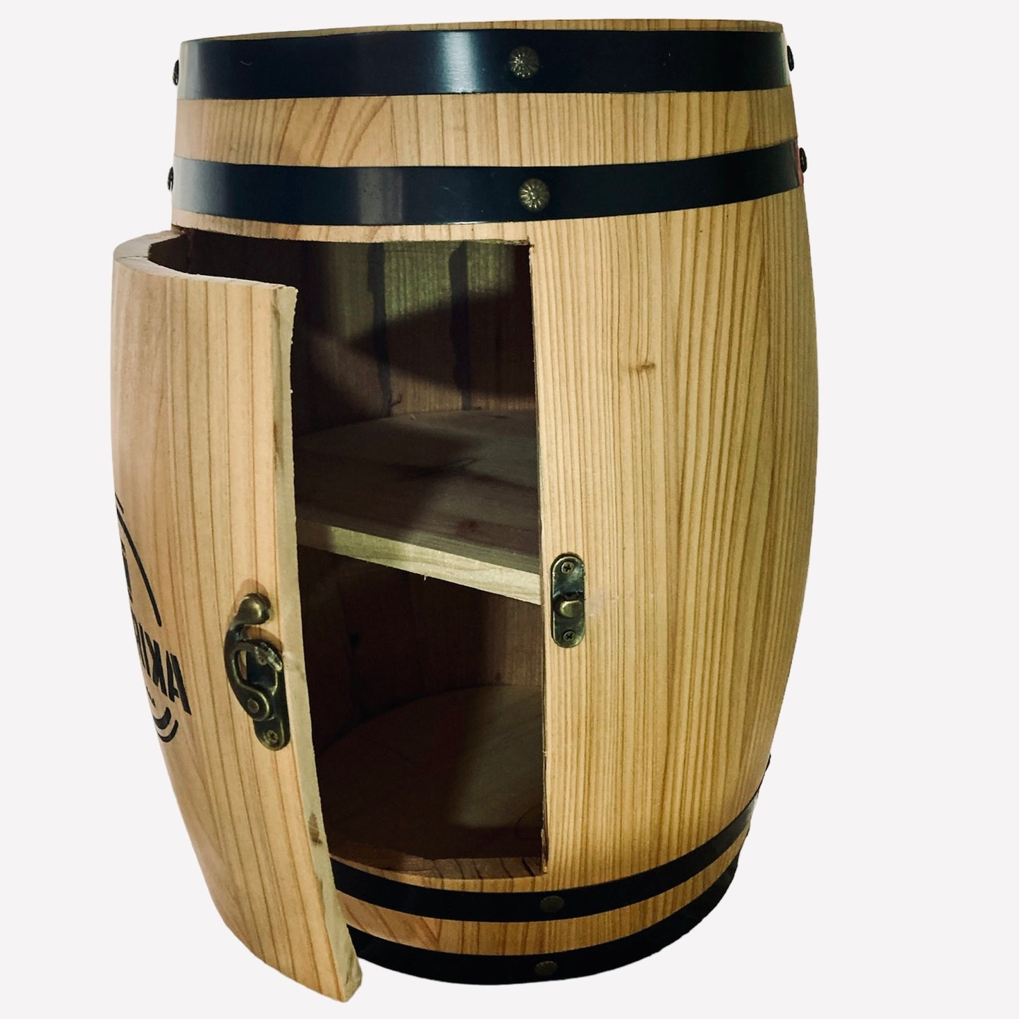 Barril de madera de cedro 40 cm con puerta